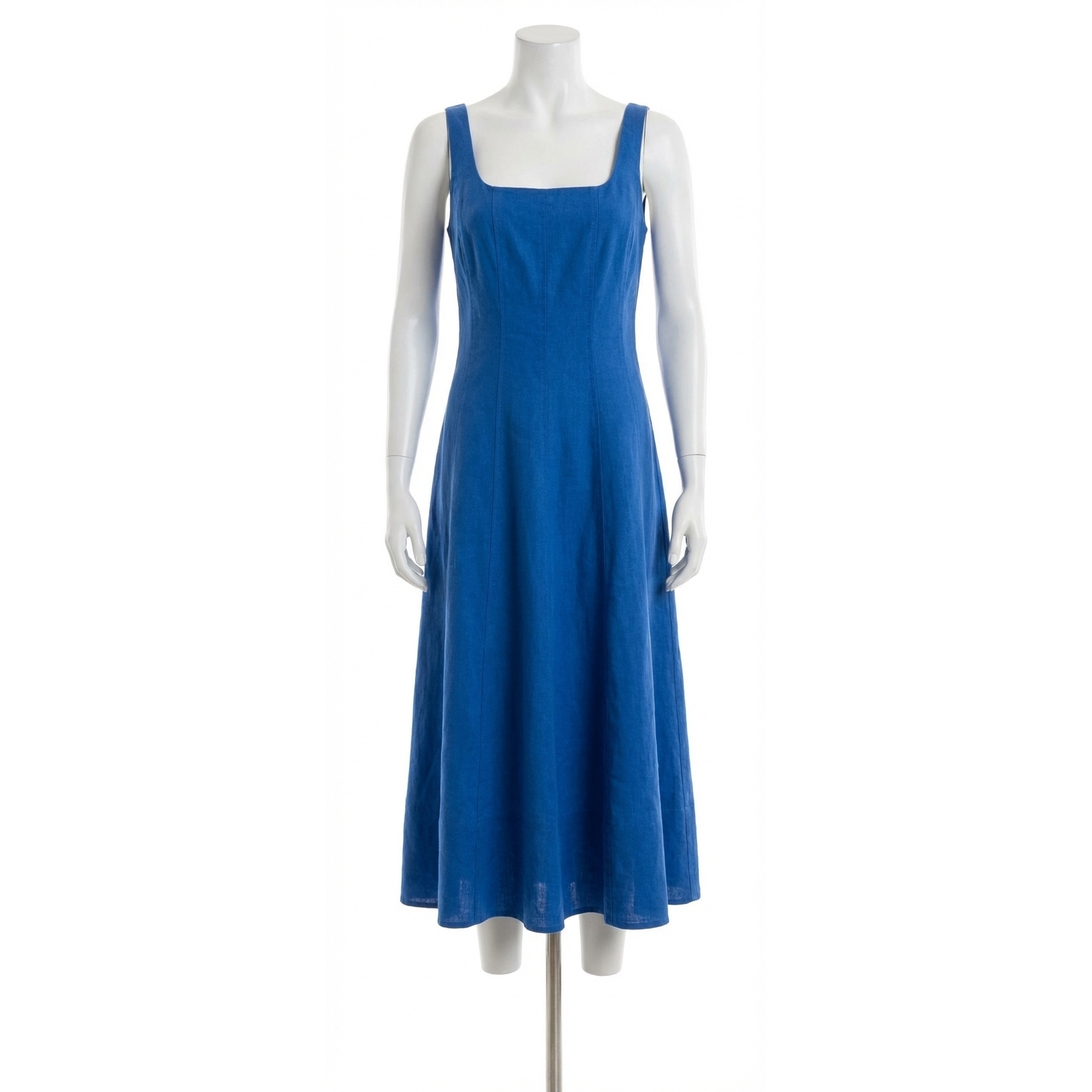 New Lilly Pulitzer Calina Linen Midi Dress In Barton Blue